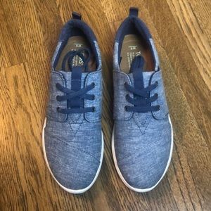 TOMS Del Rey Sneaker Blue Slub Chambray New